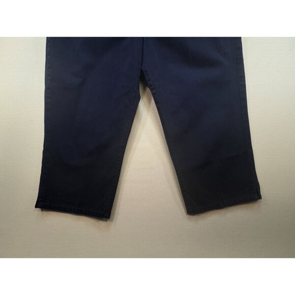 Lauren Ralph Lauren Womens Capri Pants Size 16 Navy Blue Mid-Rise Casual Pockets - Picture 3 of 12